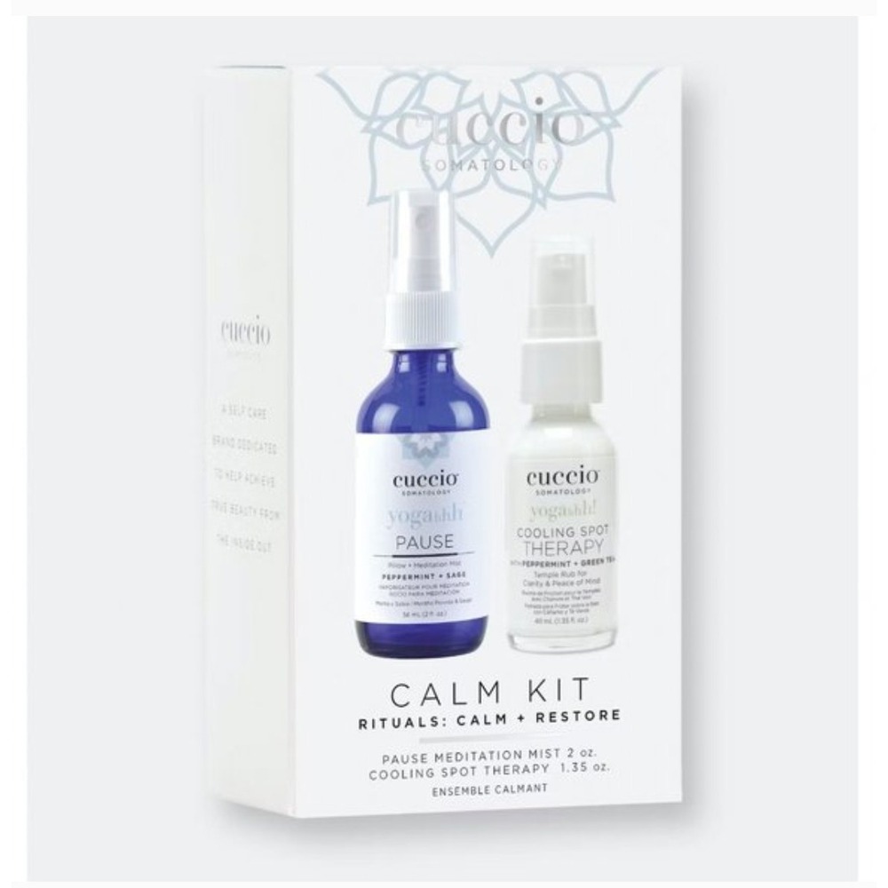 Cuccio Somatology Calm Kit Rituals Calm Restore Duo Meditation Mist Spot Therapy
